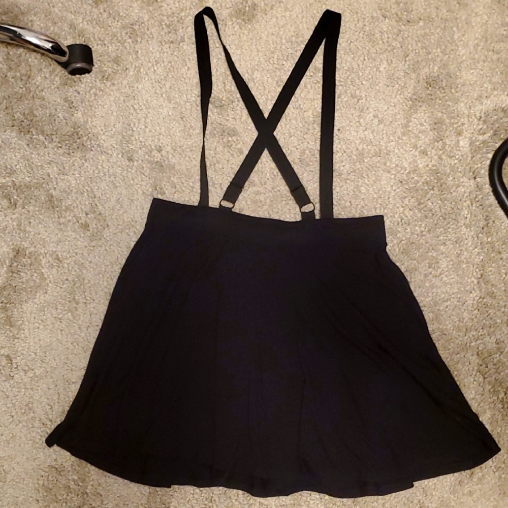 Hot Topic Black Skirt with Suspenders